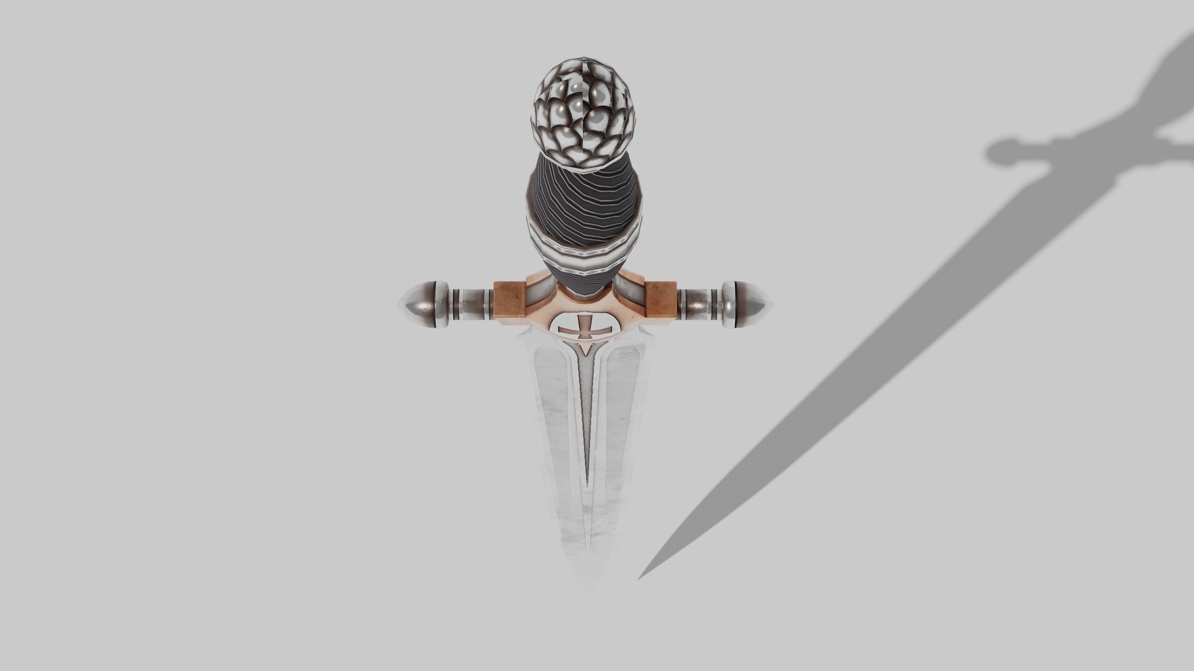 OB 00 09 vampire hunter dagger Low-poly 3D model_6