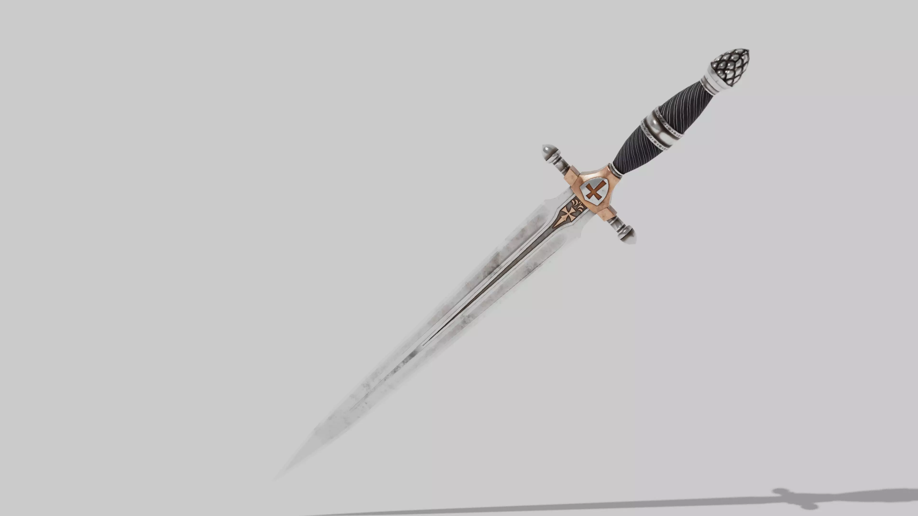 OB 00 09 vampire hunter dagger Low-poly 3D model_0