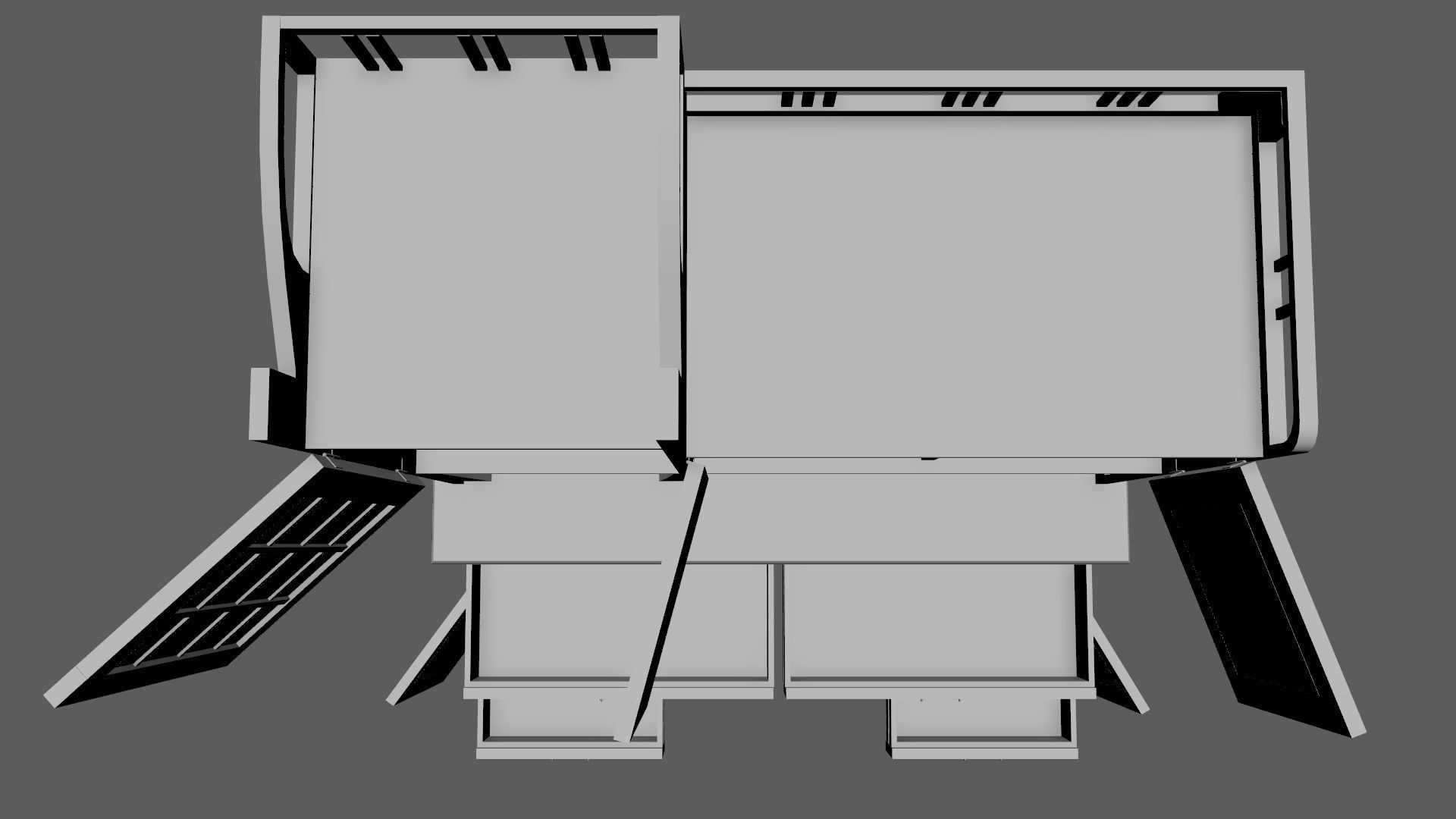 Art Nouveau Oak Buffet 1902 Netherlands PBR 4k Texture Desk Low-poly 3D model_31