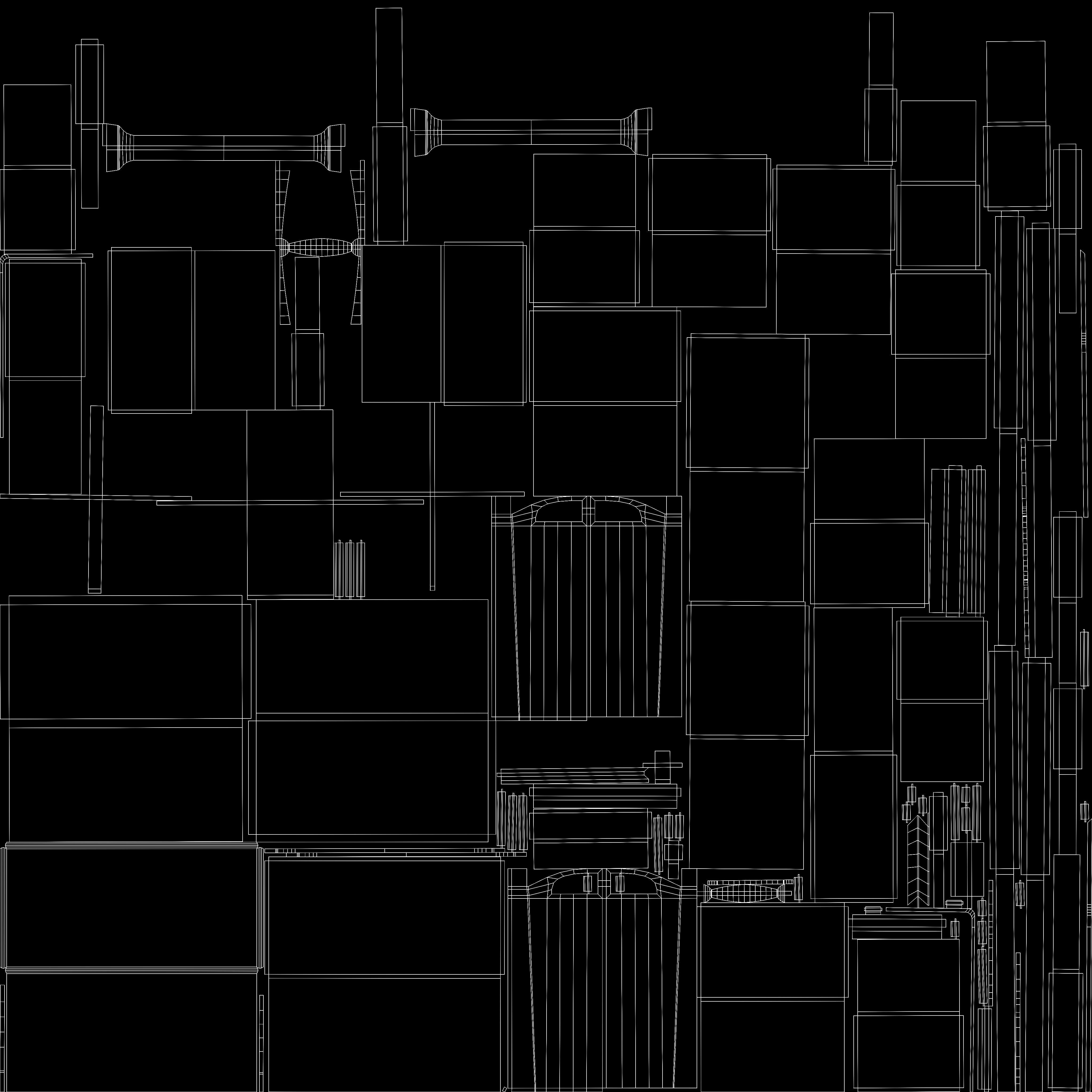 Art Nouveau Oak Buffet 1902 Netherlands PBR 4k Texture Desk Low-poly 3D model_35