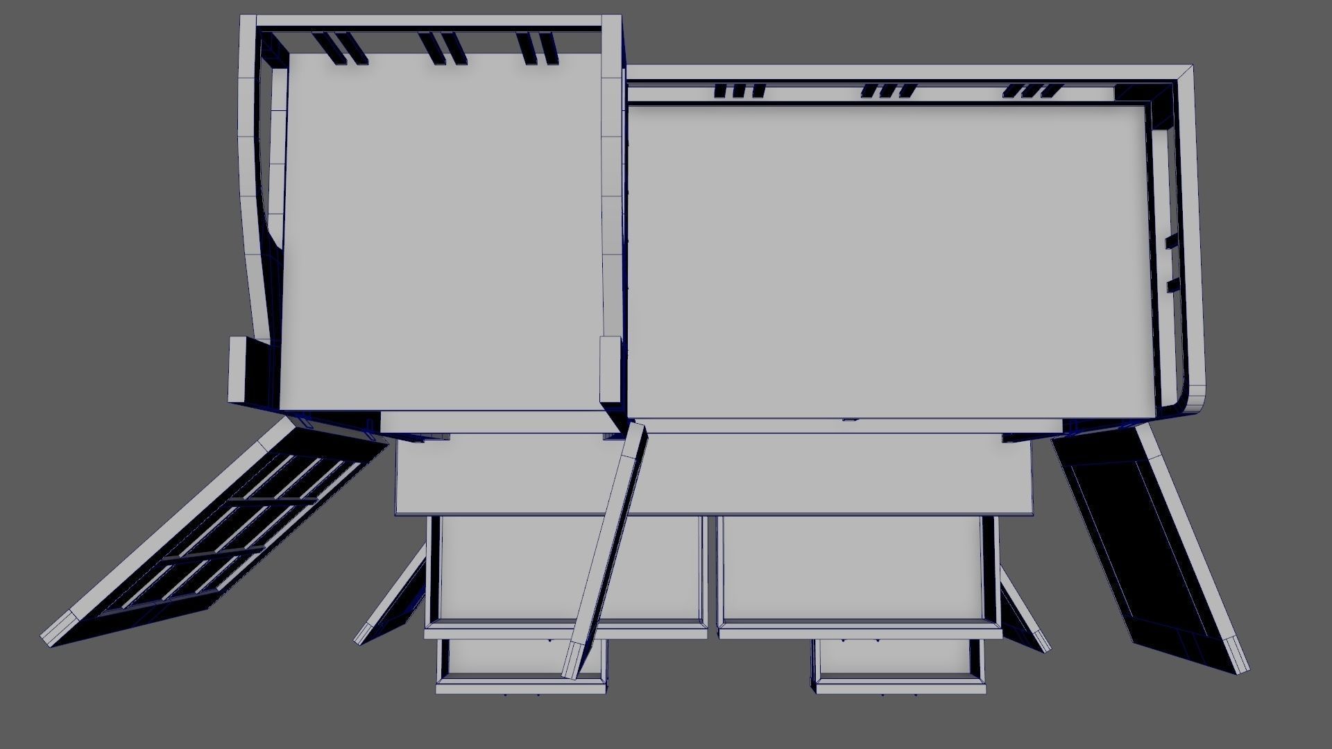 Art Nouveau Oak Buffet 1902 Netherlands PBR 4k Texture Desk Low-poly 3D model_32