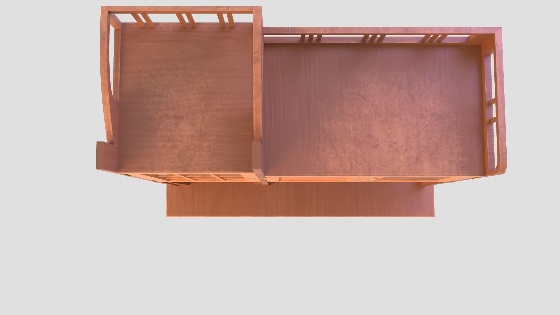 Art Nouveau Oak Buffet 1902 Netherlands PBR 4k Texture Desk Low-poly 3D model_4