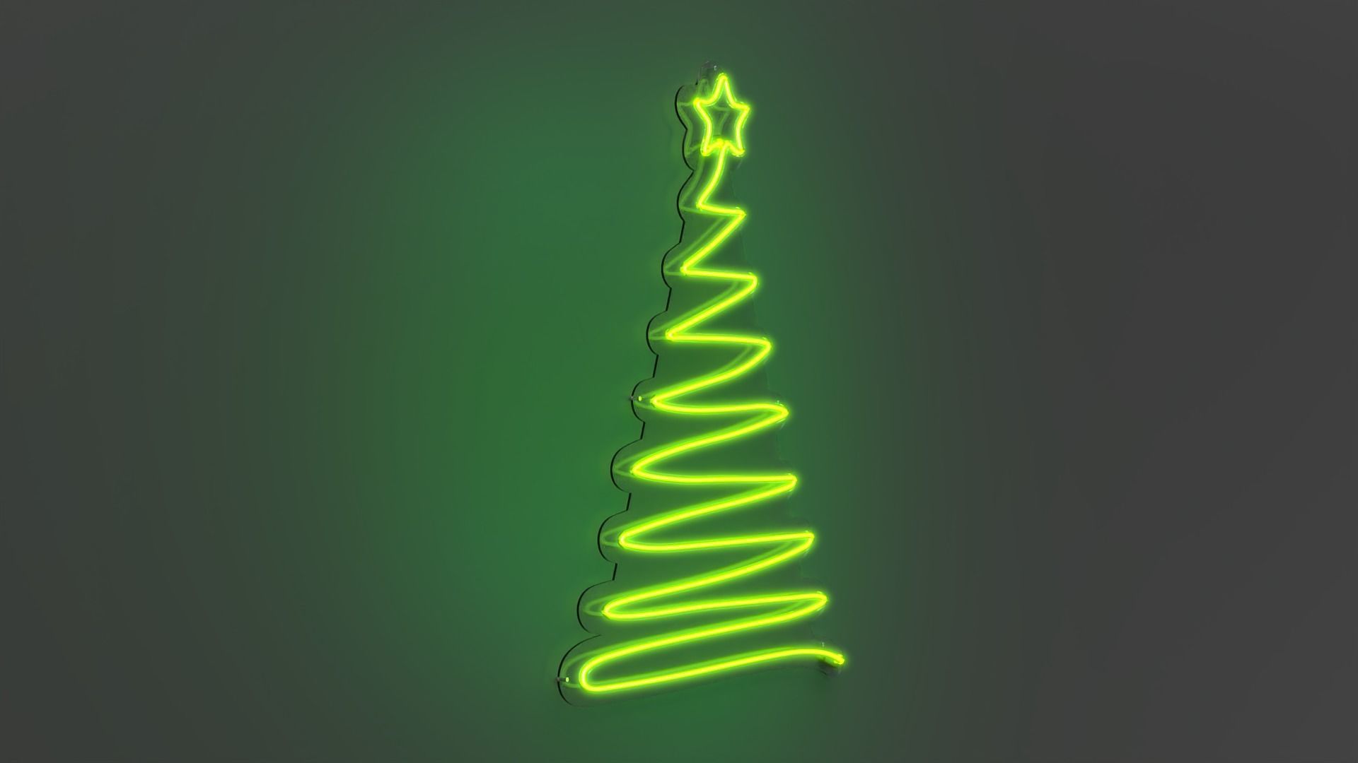 Christmas Tree - Neon Sign 3D model_4