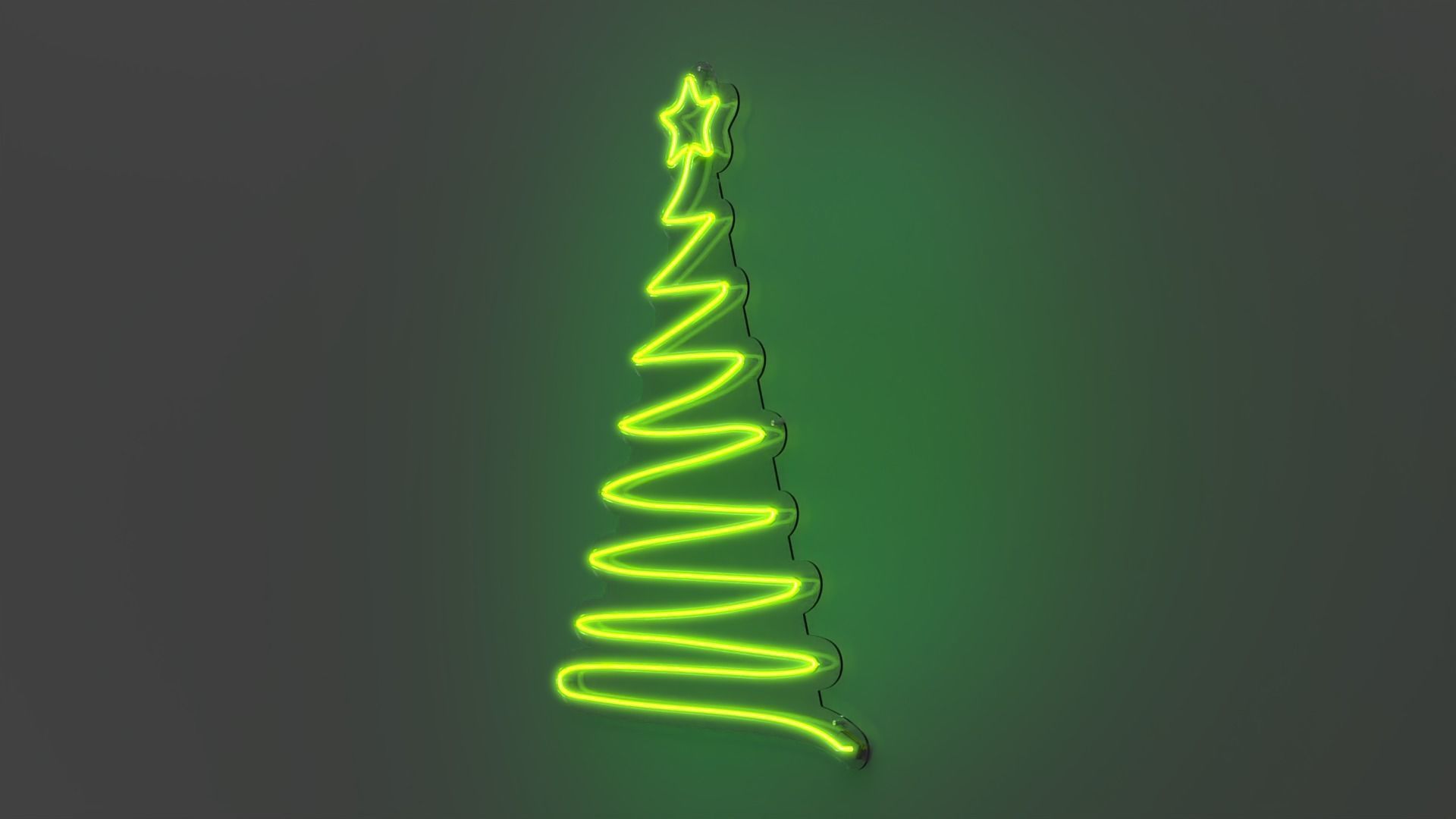 Christmas Tree - Neon Sign 3D model_3