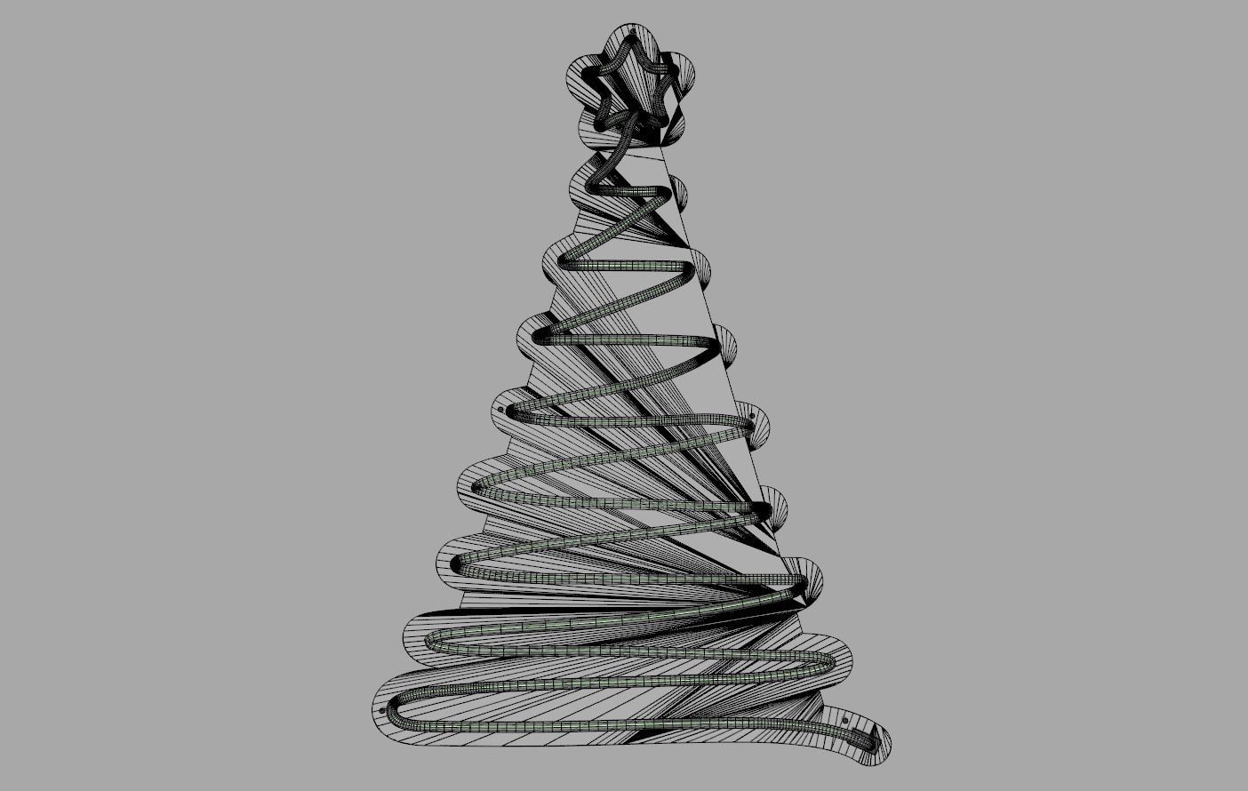 Christmas Tree - Neon Sign 3D model_5