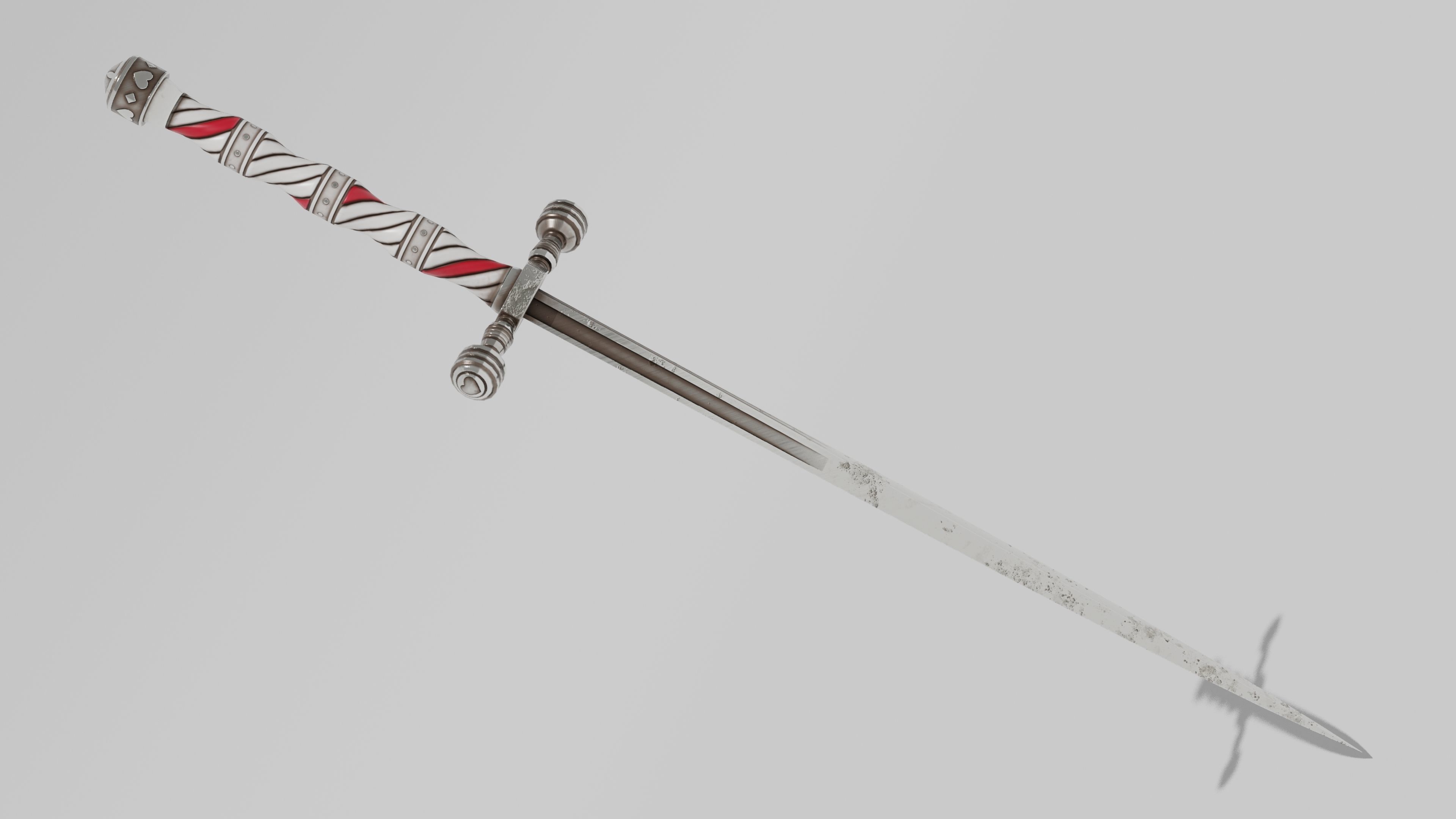 OB 00 11 vampire hunter stiletto Low-poly 3D model_1