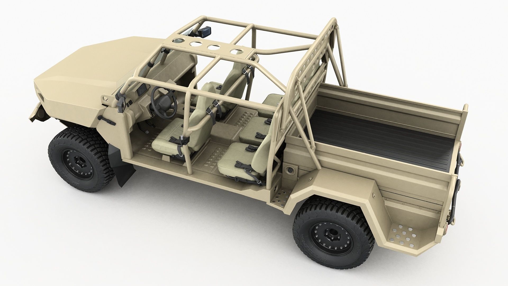 Electric Chevy Colorado ZR2 military ISV 3D model_11