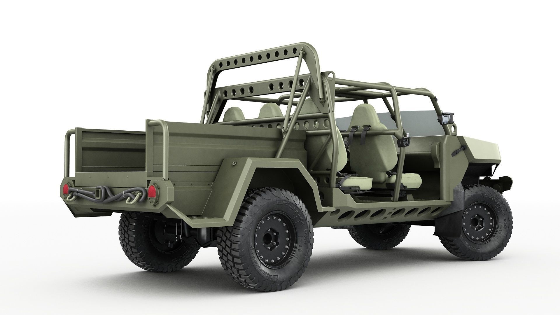 Electric Chevy Colorado ZR2 military ISV 3D model_14