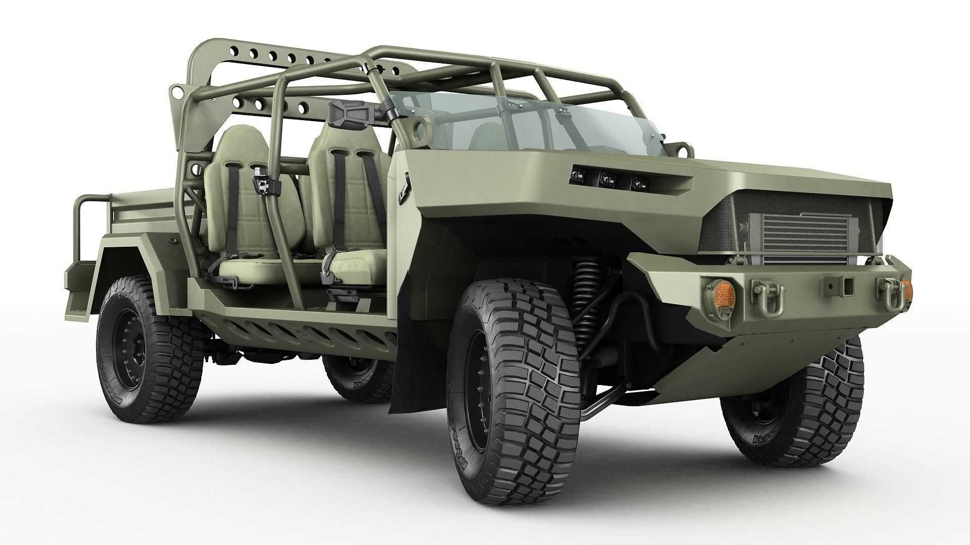 Electric Chevy Colorado ZR2 military ISV 3D model_16