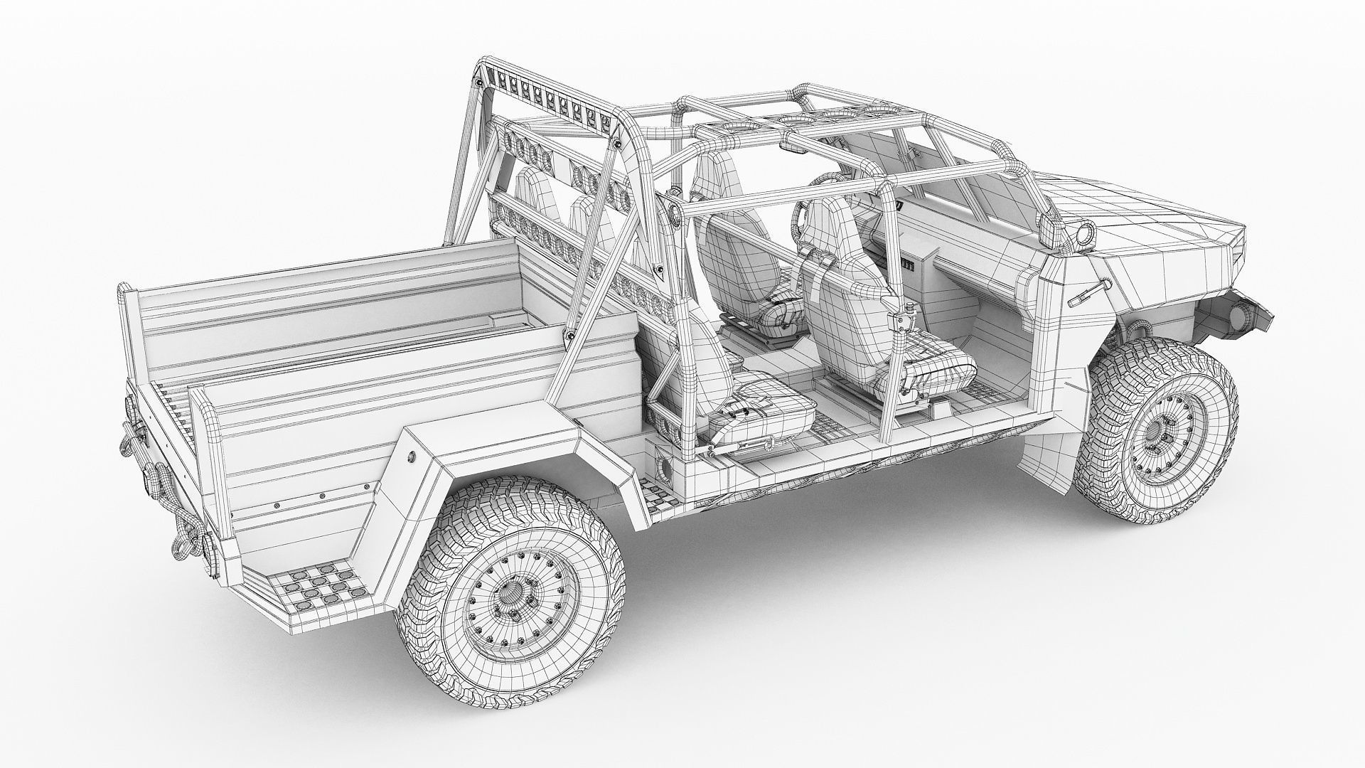 Electric Chevy Colorado ZR2 military ISV 3D model_27