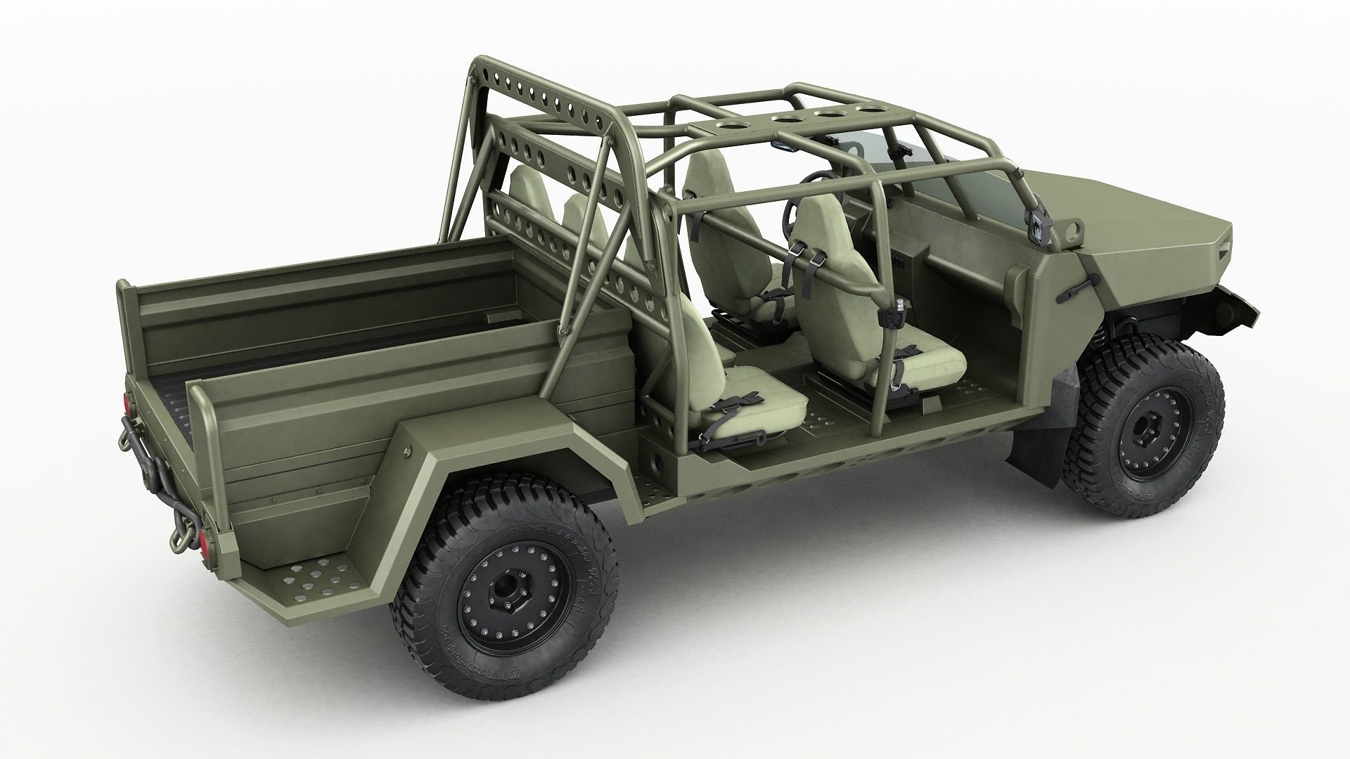 Electric Chevy Colorado ZR2 military ISV 3D model_6