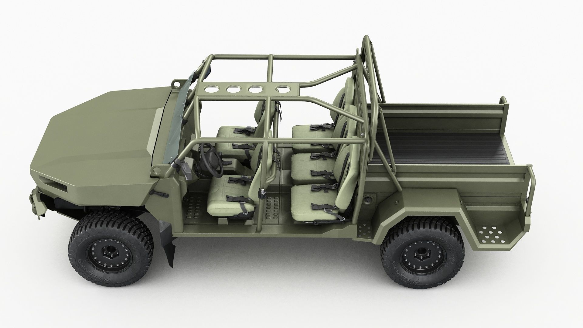 Electric Chevy Colorado ZR2 military ISV 3D model_24