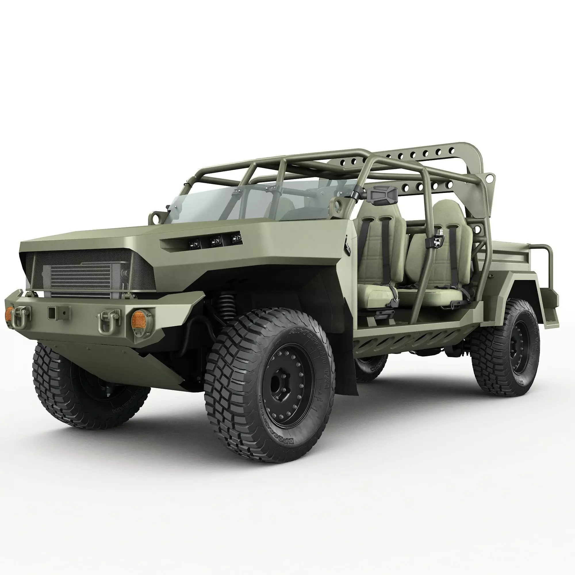 Electric Chevy Colorado ZR2 military ISV 3D model_0