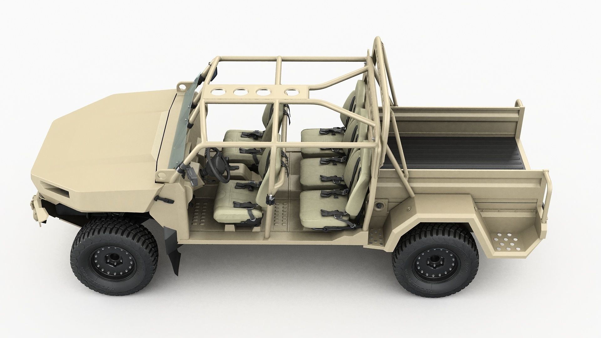 Electric Chevy Colorado ZR2 military ISV 3D model_25