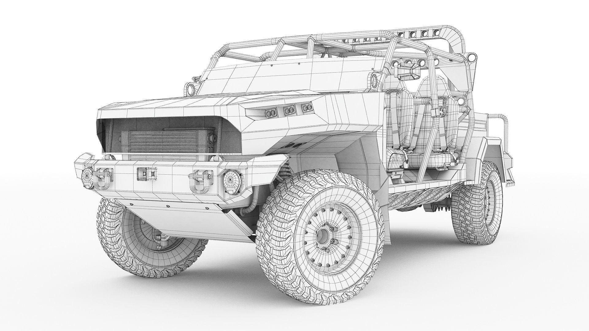 Electric Chevy Colorado ZR2 military ISV 3D model_29