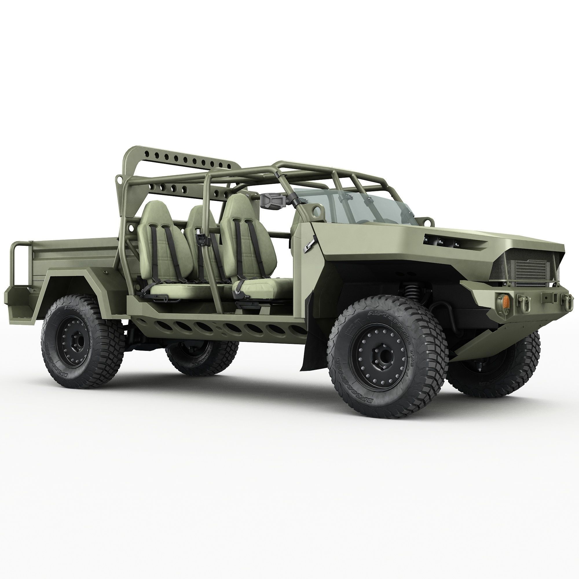 Electric Chevy Colorado ZR2 military ISV 3D model_1