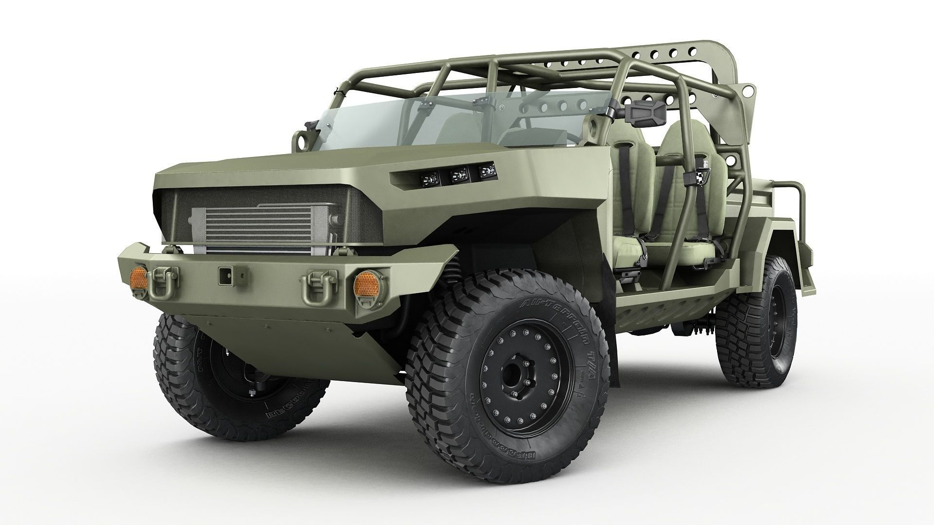 Electric Chevy Colorado ZR2 military ISV 3D model_12