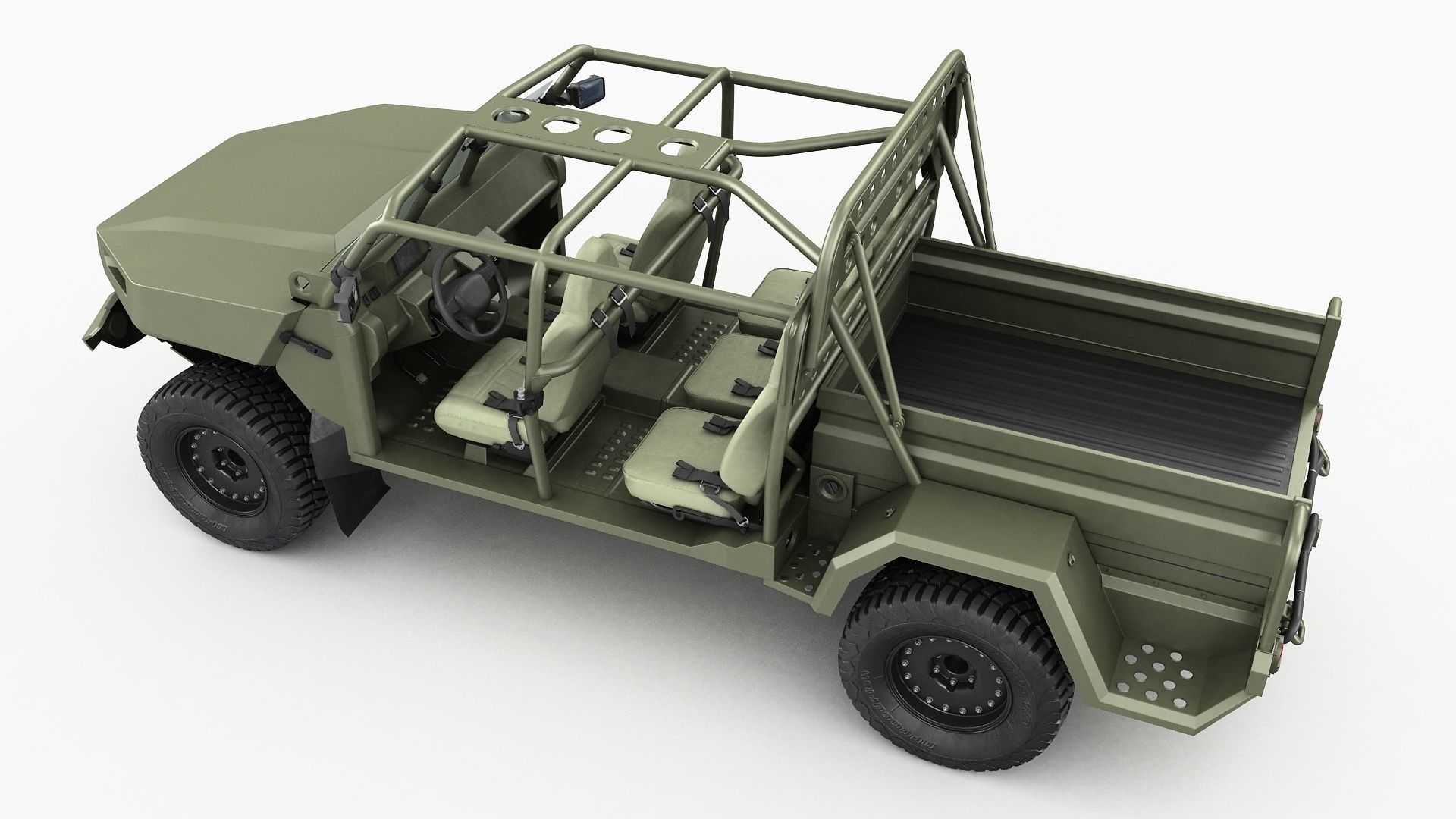 Electric Chevy Colorado ZR2 military ISV 3D model_10