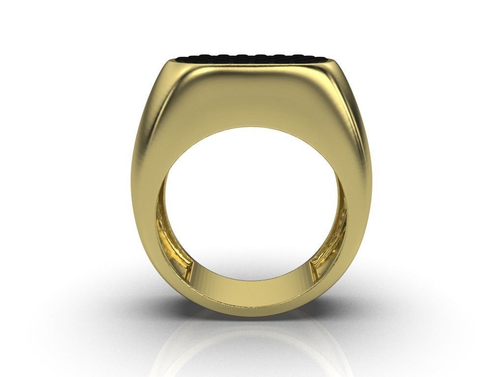 Anillo para hombre estilo pave 3D print model_2