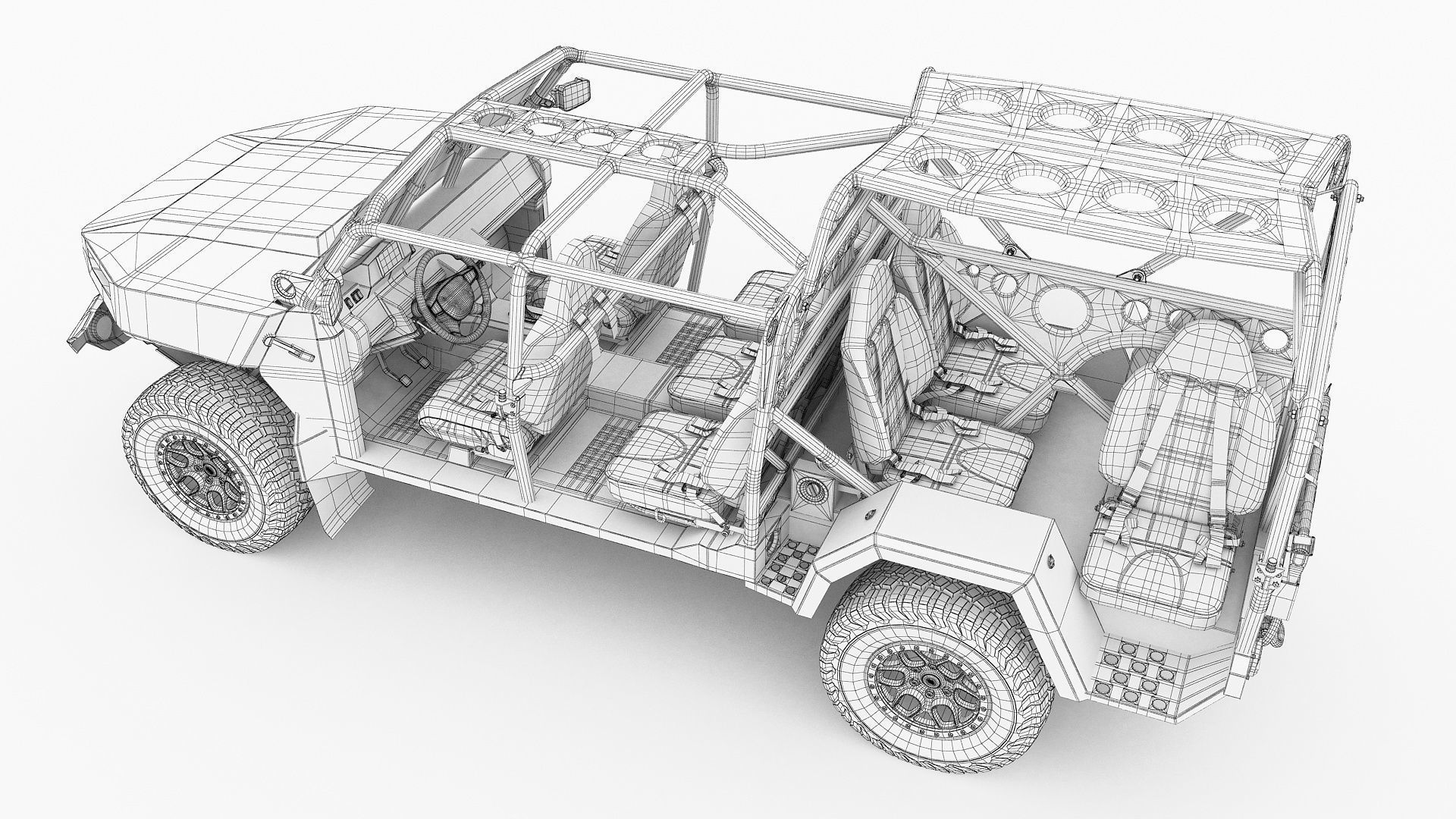 Chevy Colorado ZR2 military ISV collection 3D model_23