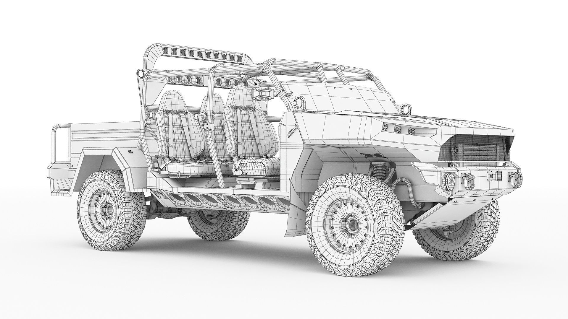 Chevy Colorado ZR2 military ISV collection 3D model_22