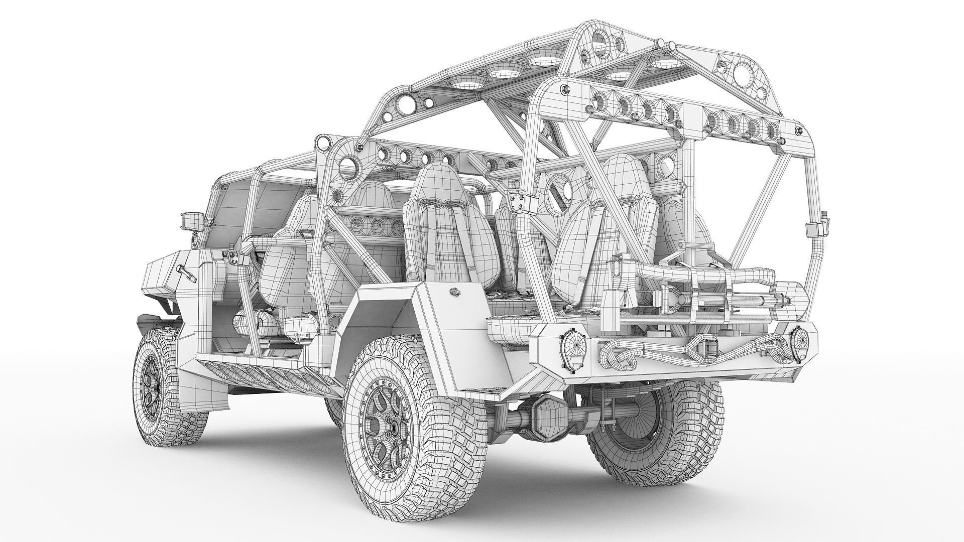 Chevy Colorado ZR2 military ISV collection 3D model_24