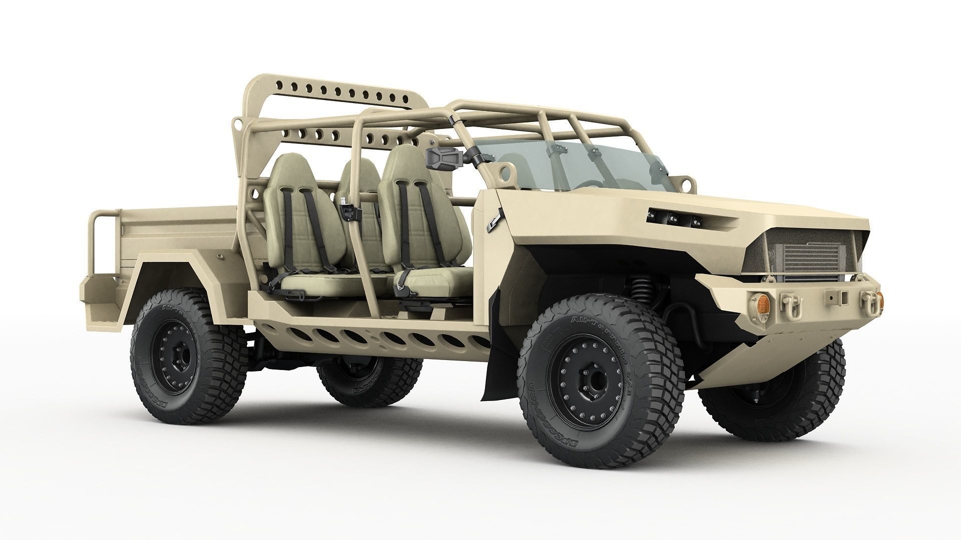 Chevy Colorado ZR2 military ISV collection 3D model_5