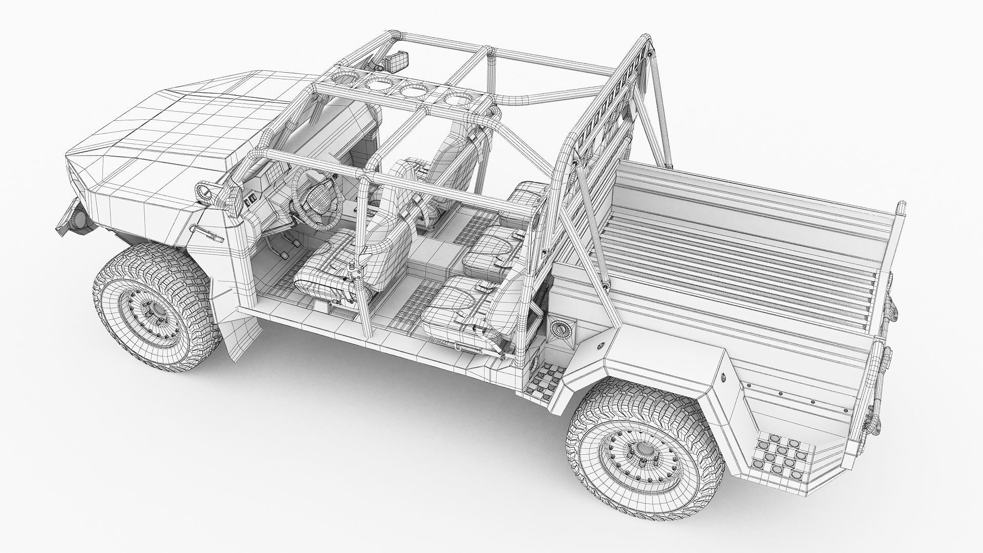 Chevy Colorado ZR2 military ISV collection 3D model_26