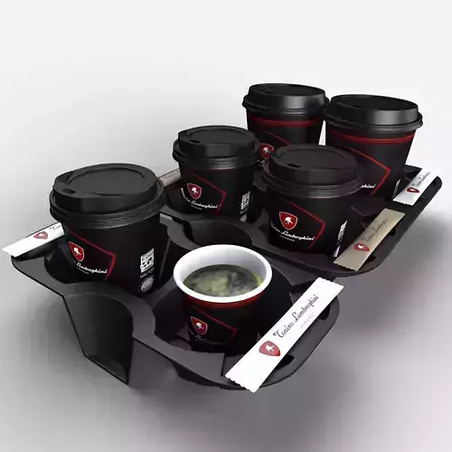 Coffee Paper Cups Pack 3D model