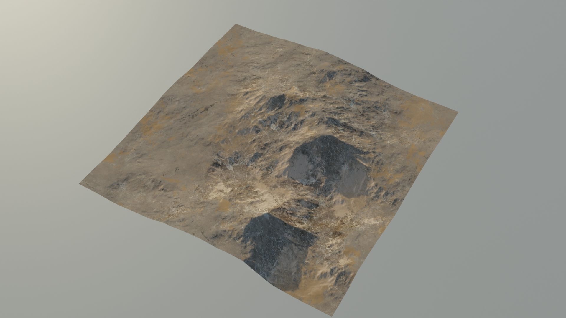 Landscape 3D model mountain in desert Low-poly 3D model_16