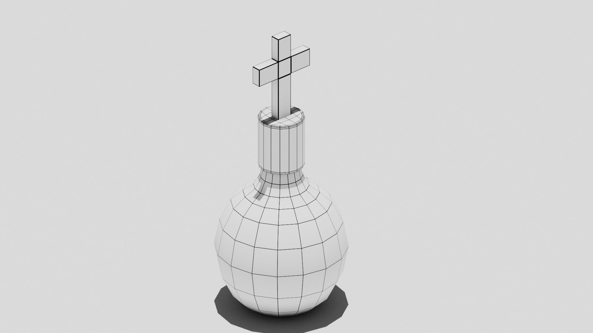 OB 00 13 vampire hunter holy grenade Low-poly 3D model_9