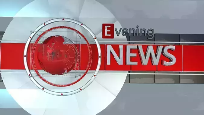 News intro animation 3D model 3D model