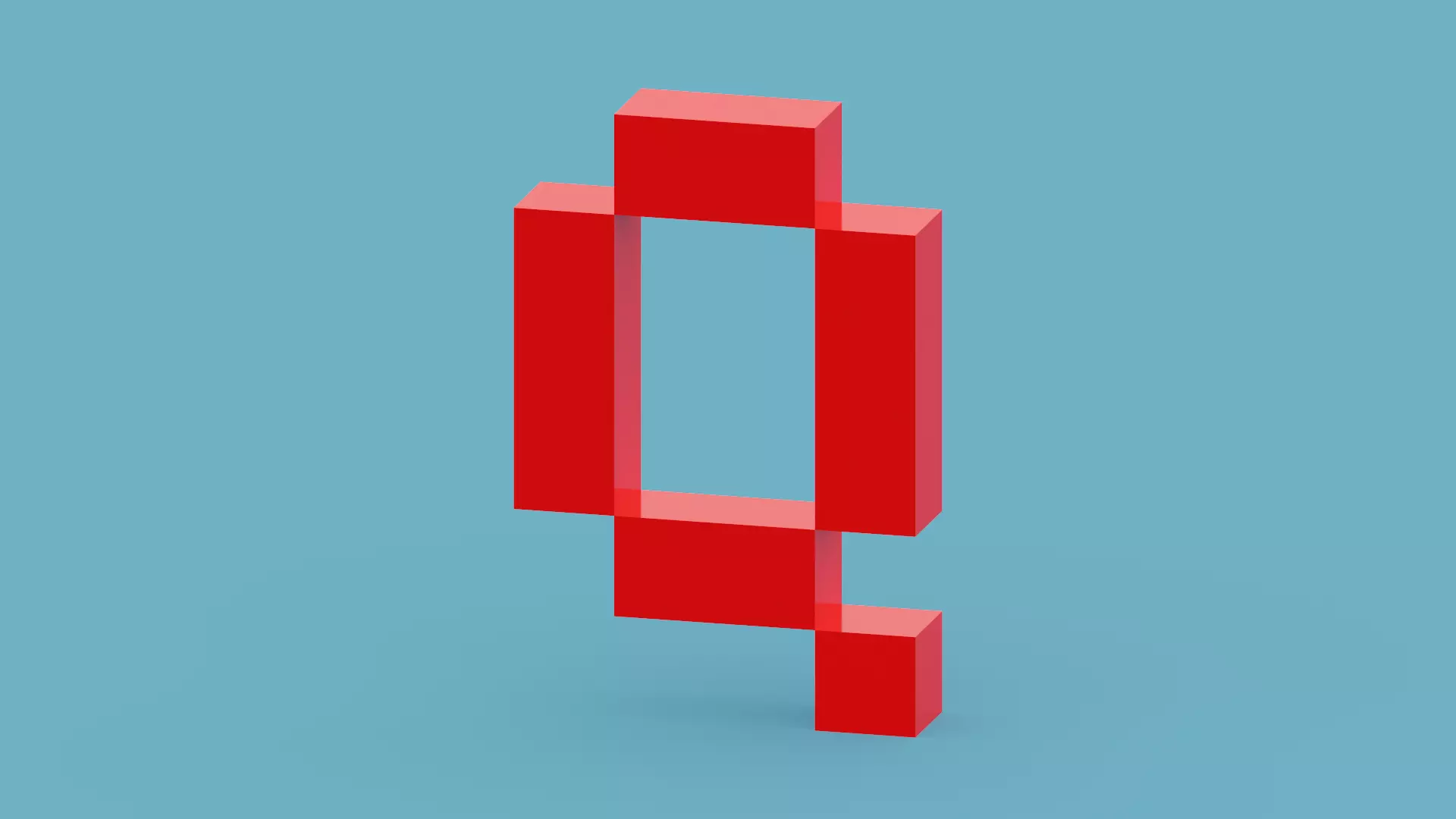 3D model Pixel Letter Q VR / AR / low-poly | CGTrader