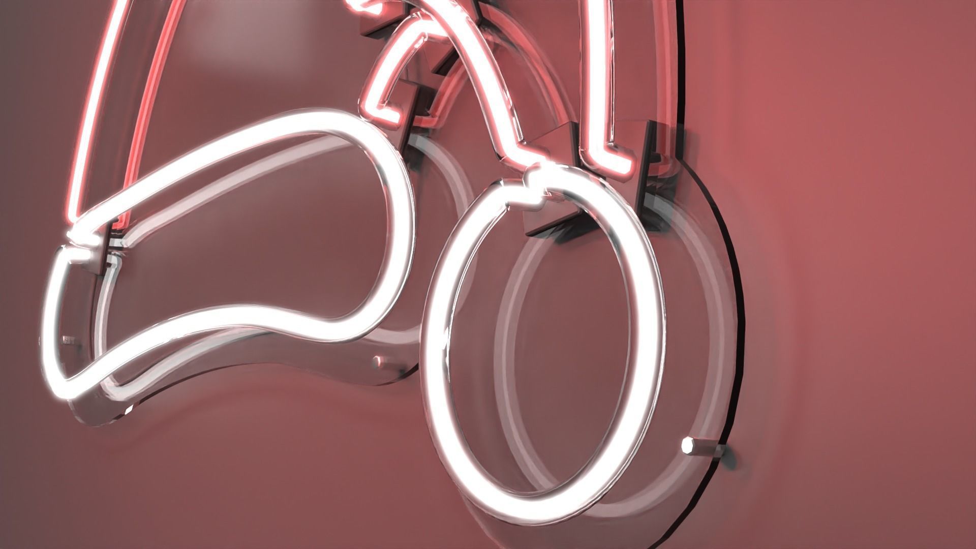 Santa Hat - Neon Sign 3D model_2