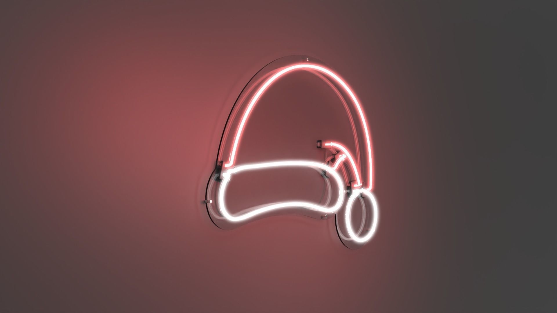 Santa Hat - Neon Sign 3D model_4
