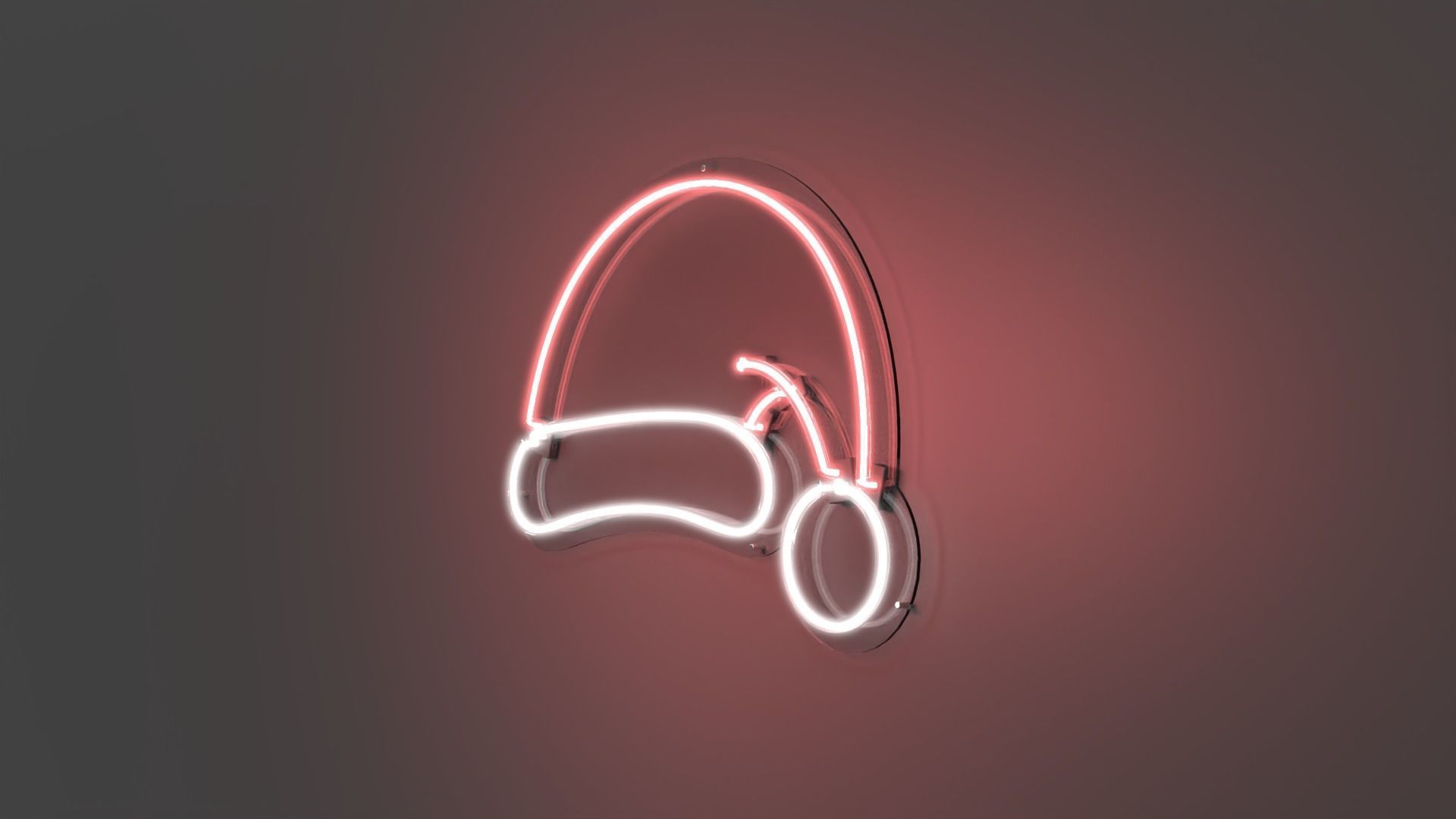 Santa Hat - Neon Sign 3D model_3