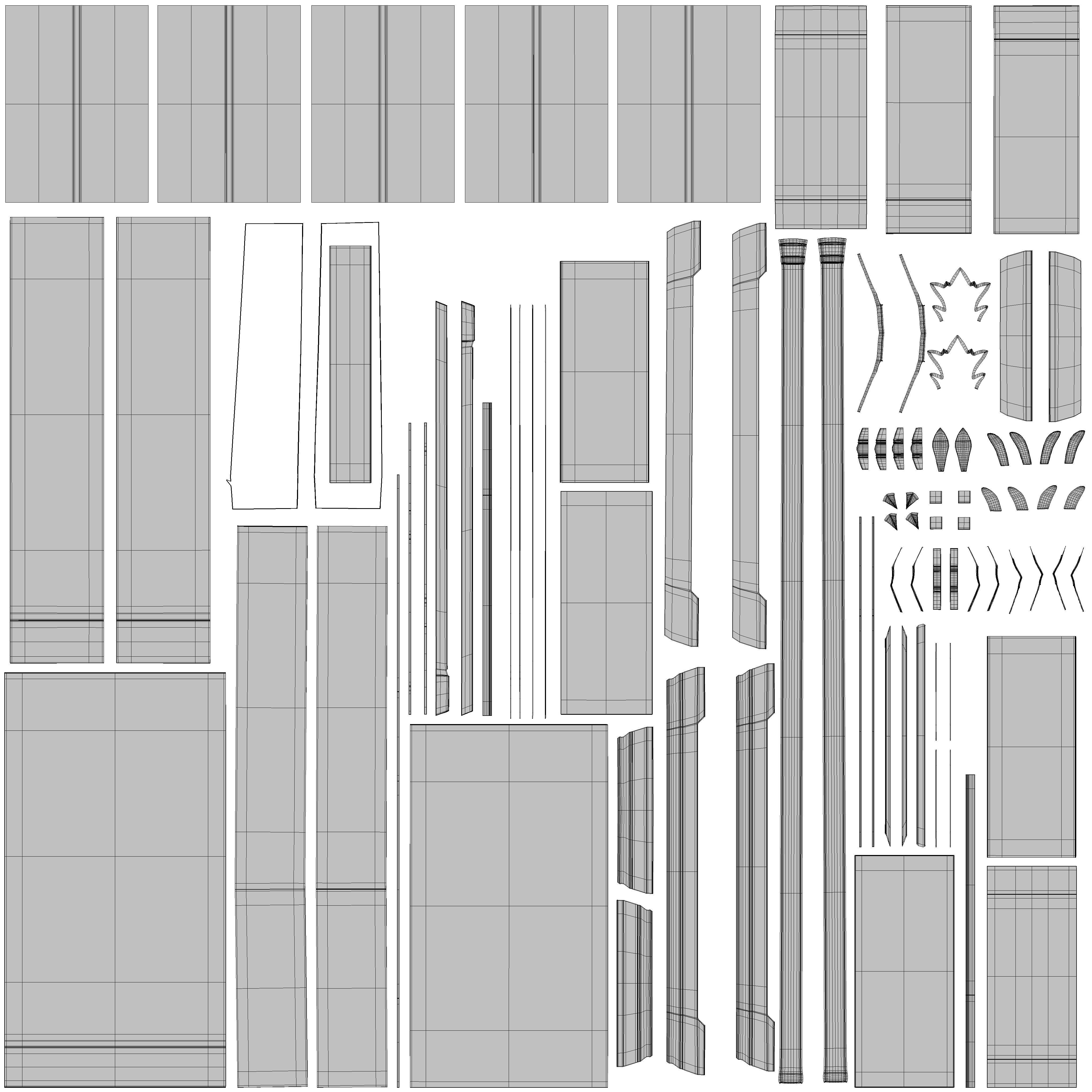 Bookshelf PBR wooden bookcase 3D model_13