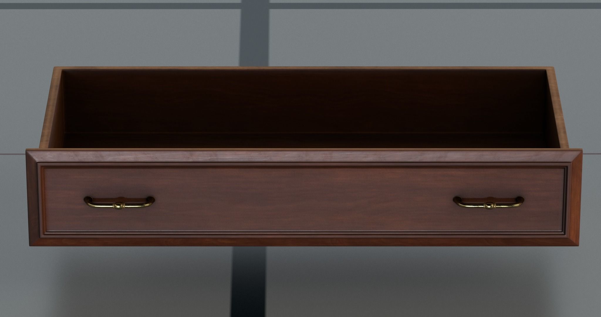 Bookshelf PBR wooden bookcase 3D model_8