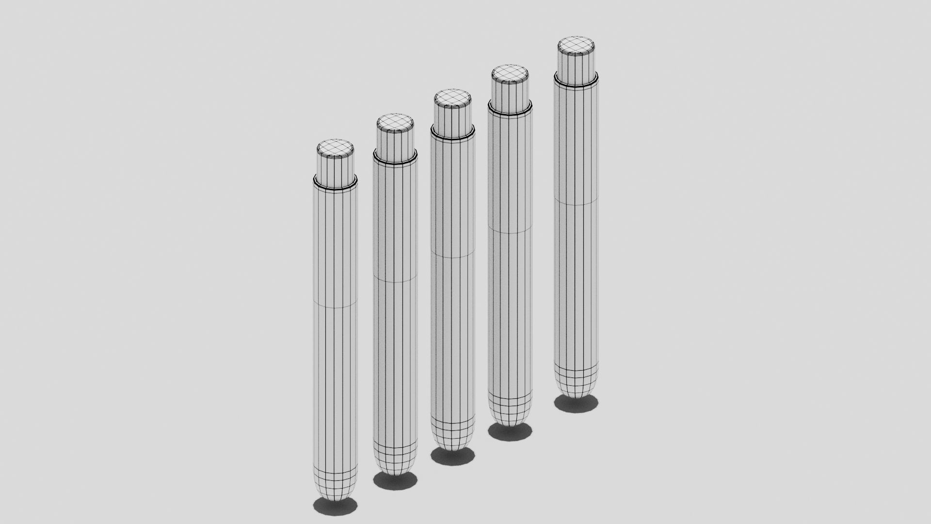 OB 00 16 vampire hunter five test tubes Low-poly 3D model_9
