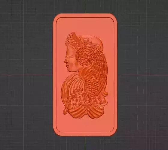 PAMP SUISSE LADY FORTUNA COIN RELIEF CNC CAM PRINT 3D print model