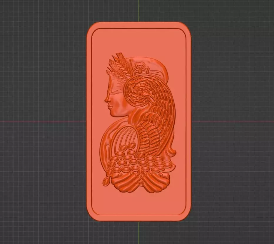 PAMP SUISSE LADY FORTUNA COIN RELIEF CNC CAM PRINT 3D print model_0