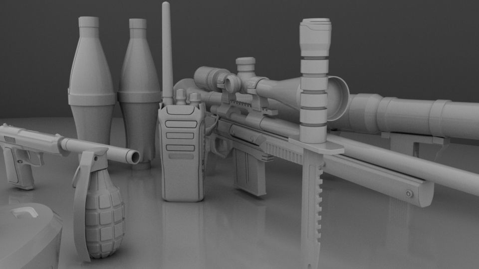 Soldier pack 3D model_1