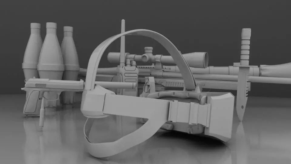 Soldier pack 3D model_0