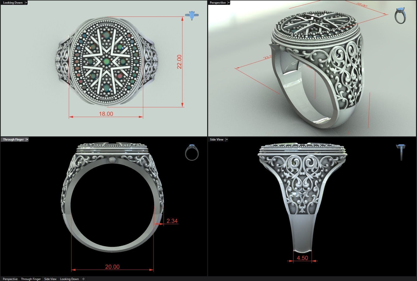 Man Ring  3D print model_5
