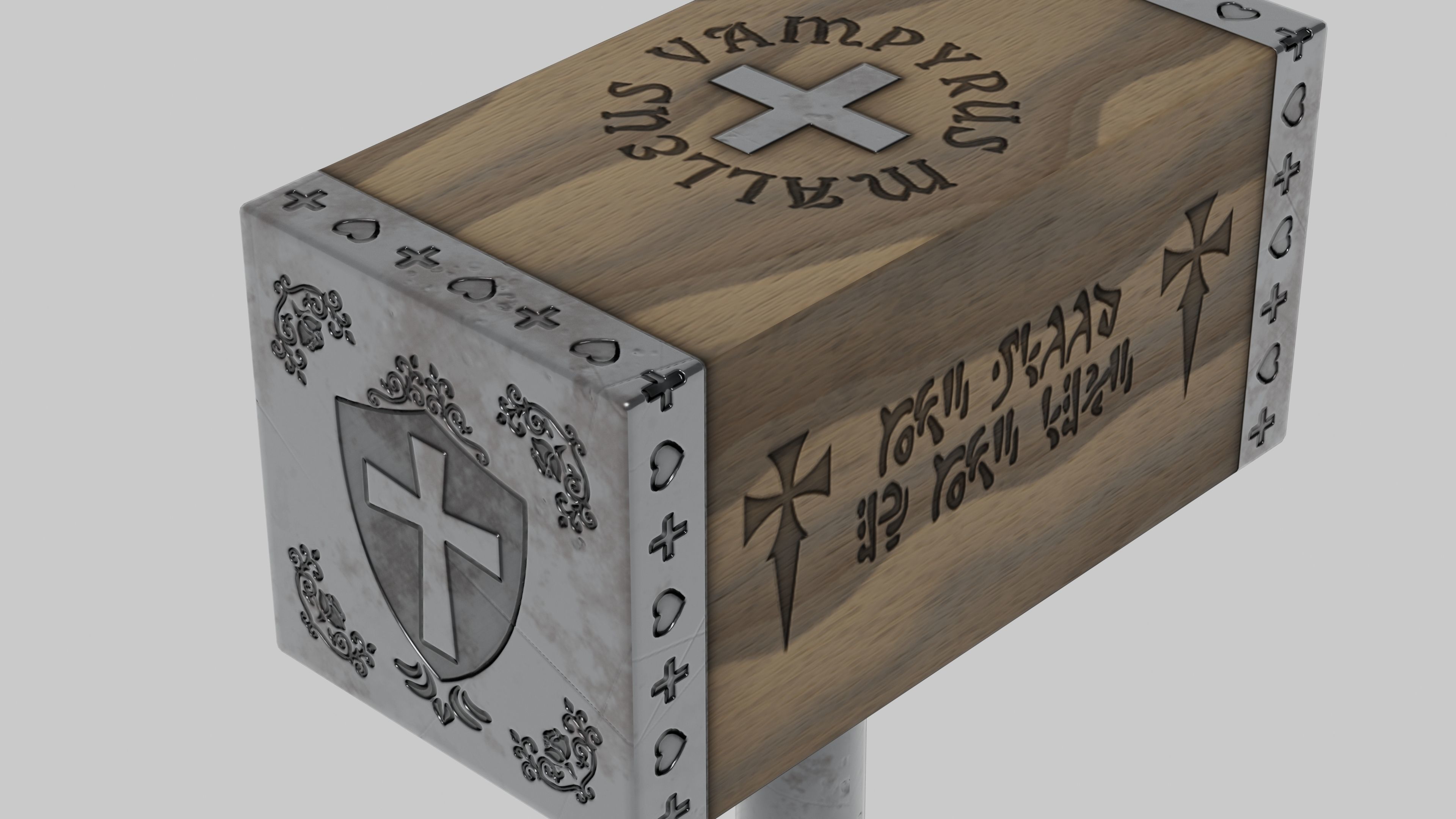 OB 00 17 vampire hunter hammer a Low-poly 3D model_2