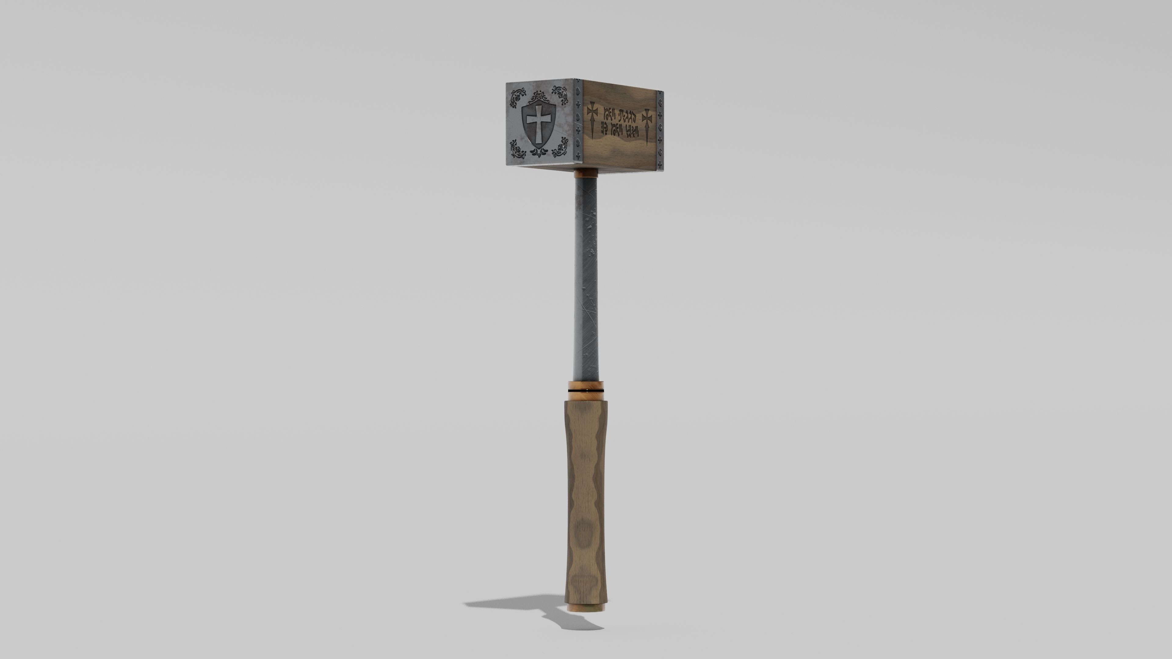 OB 00 17 vampire hunter hammer a Low-poly 3D model_1