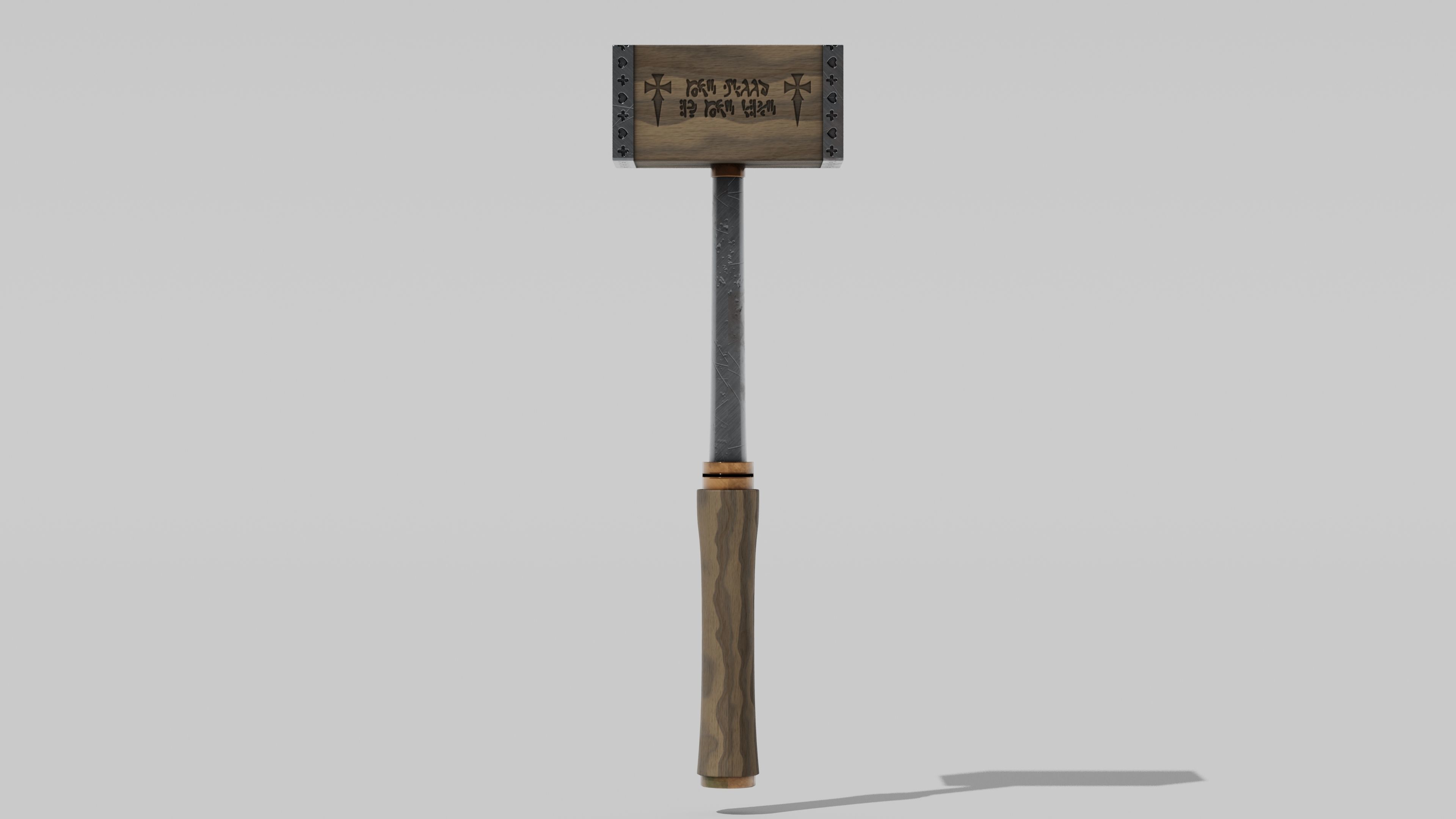 OB 00 17 vampire hunter hammer a Low-poly 3D model_7