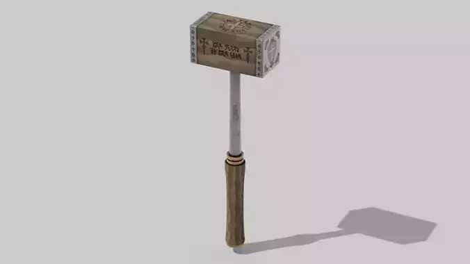 OB 00 17 vampire hunter hammer a Low-poly 3D model