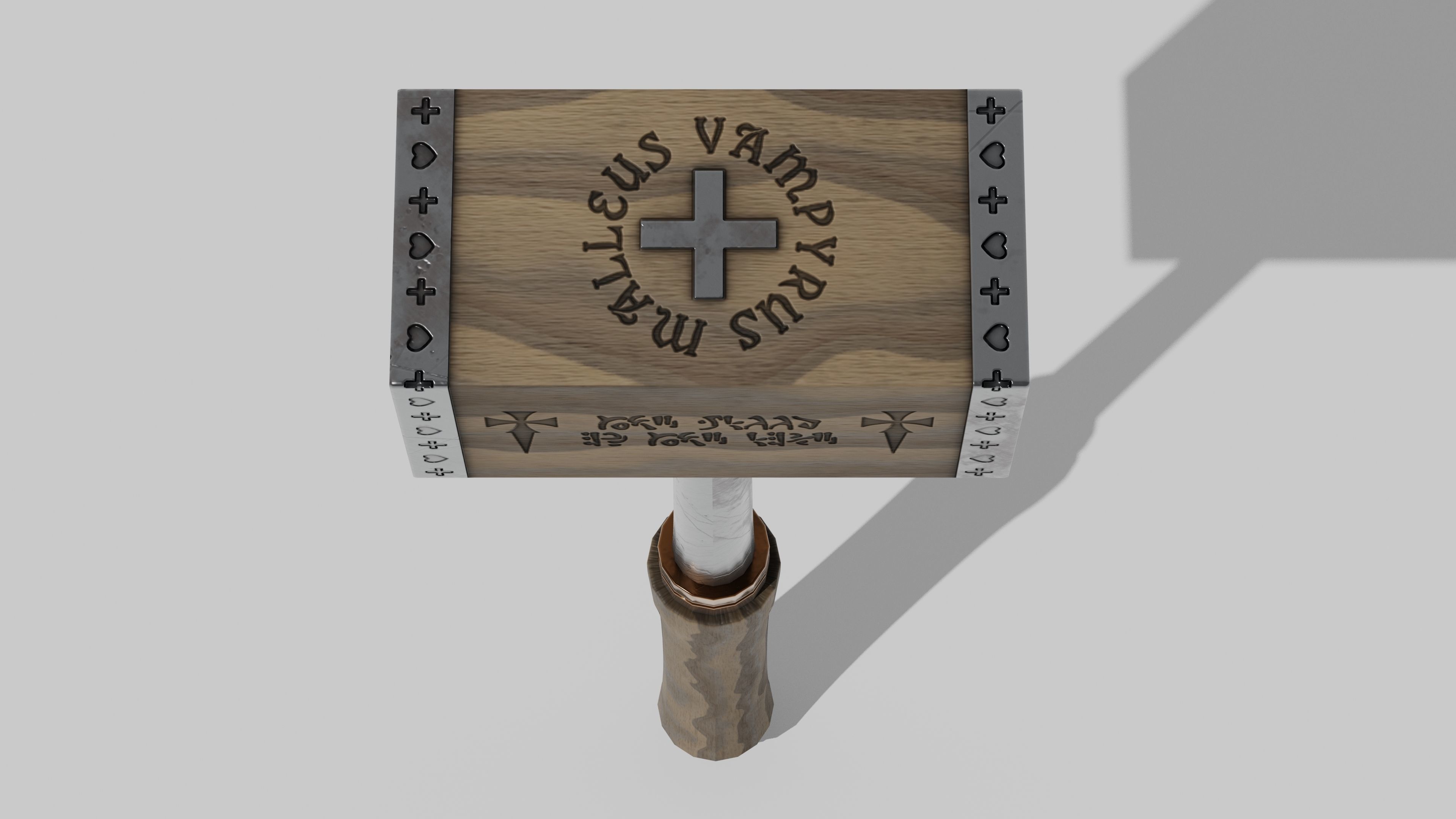 OB 00 17 vampire hunter hammer a Low-poly 3D model_6