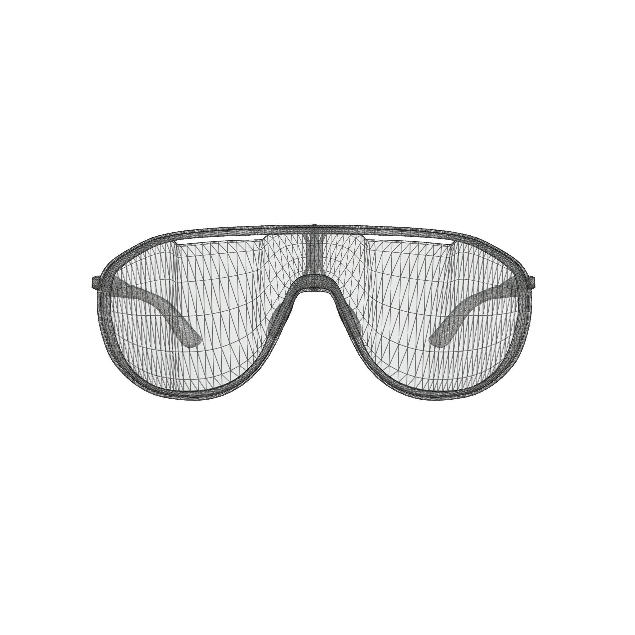 Oakley Outpace Prizm Black OO4133 Sport glasses Low-poly 3D model_7